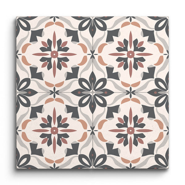Elysian Encaustic Blossom Tile (Sample.250622.ovvbl)